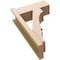 Ekena Millwork 8-in W x 20-in D x 32-in H Balboa Block Rough Cedar Woodgrain TimberThane Outlooker, Primed Tan OUTUR080X20X32BOA44RCPR - alternate 4